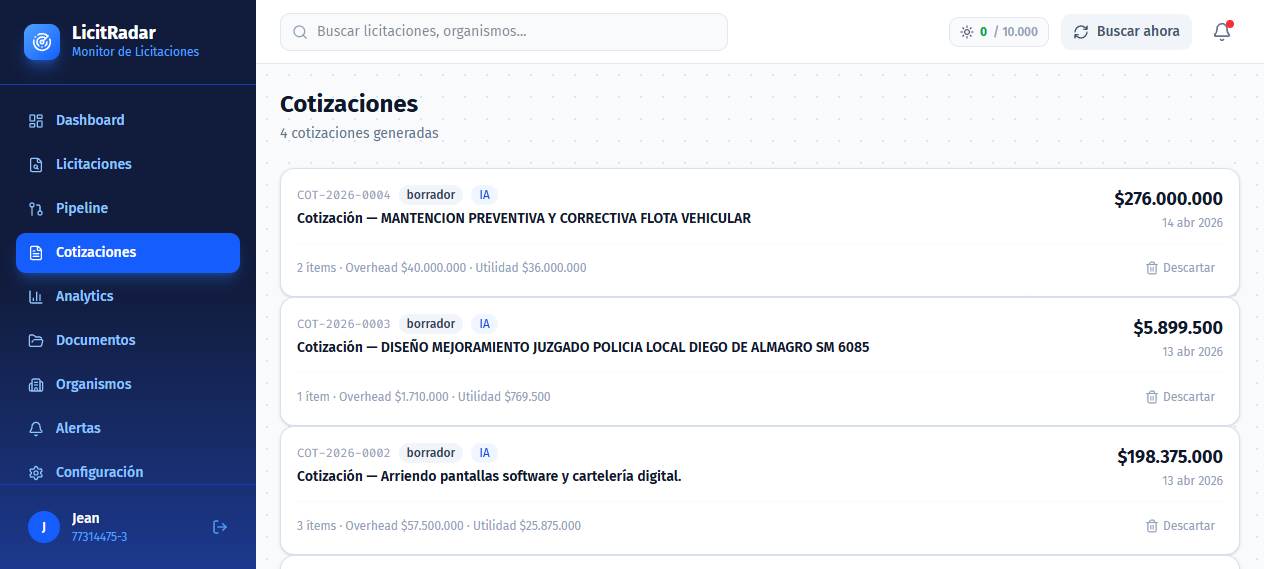 Cotizaciones